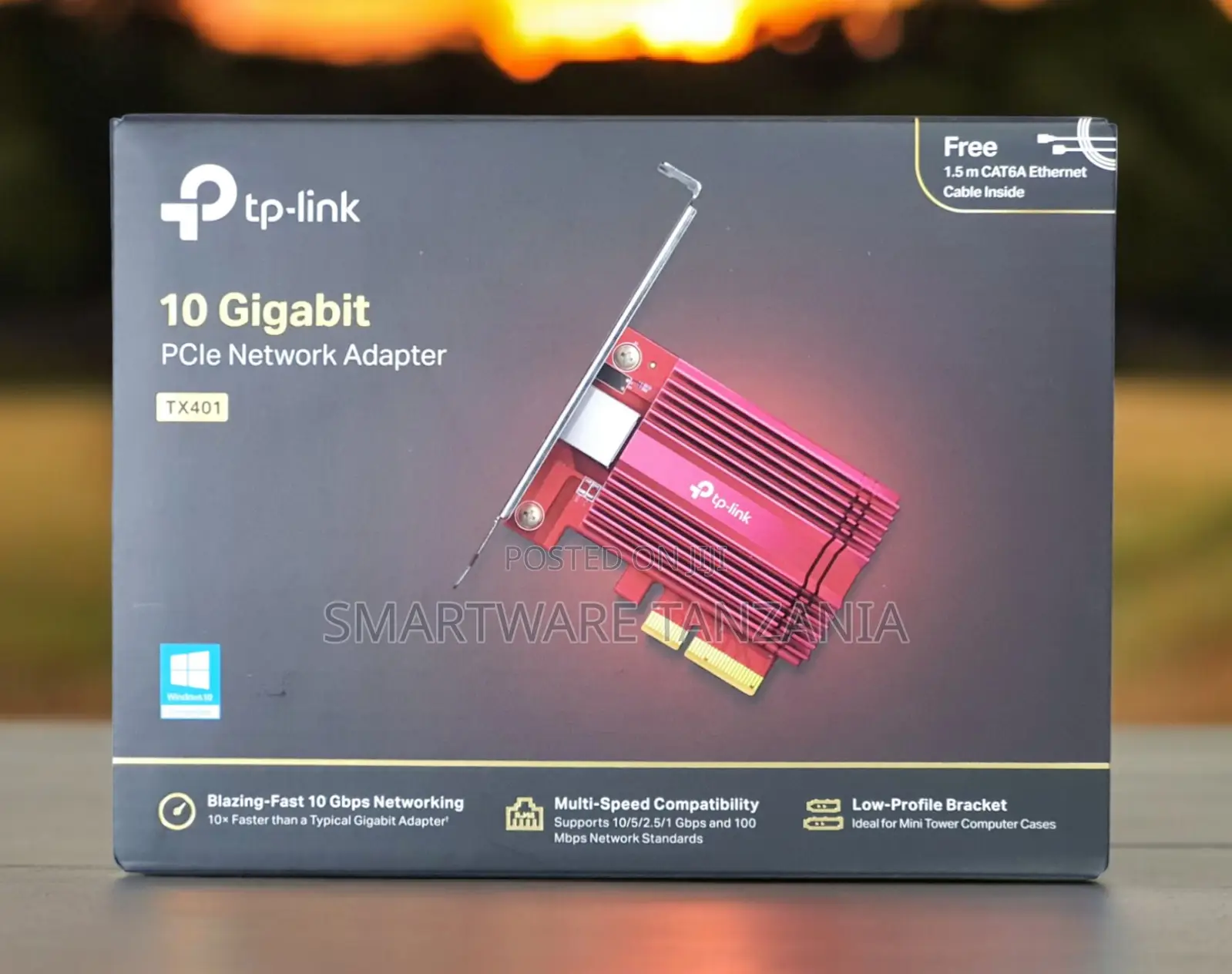 Tp-Link Tx401 10 Gigabit Pcie Network Adapter With Cat6a Cable