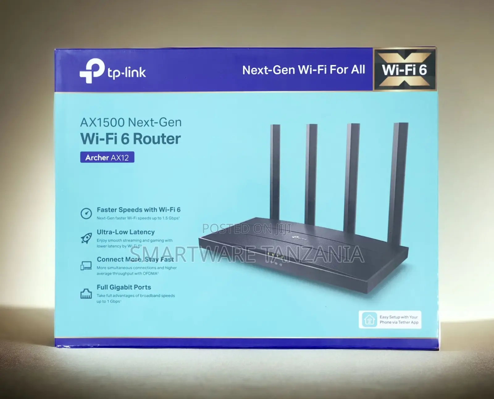 Tp-Link Archer Ax12 Ax1500 Wi-Fi 6 Router Full Gigabit Ports