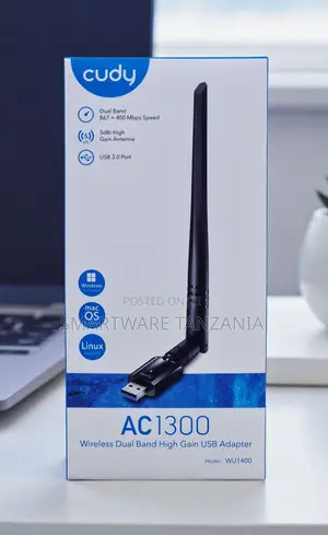Cudy Wu1400 Ac1300 High Gain Dual-Band Usb Wi-Fi Adapter