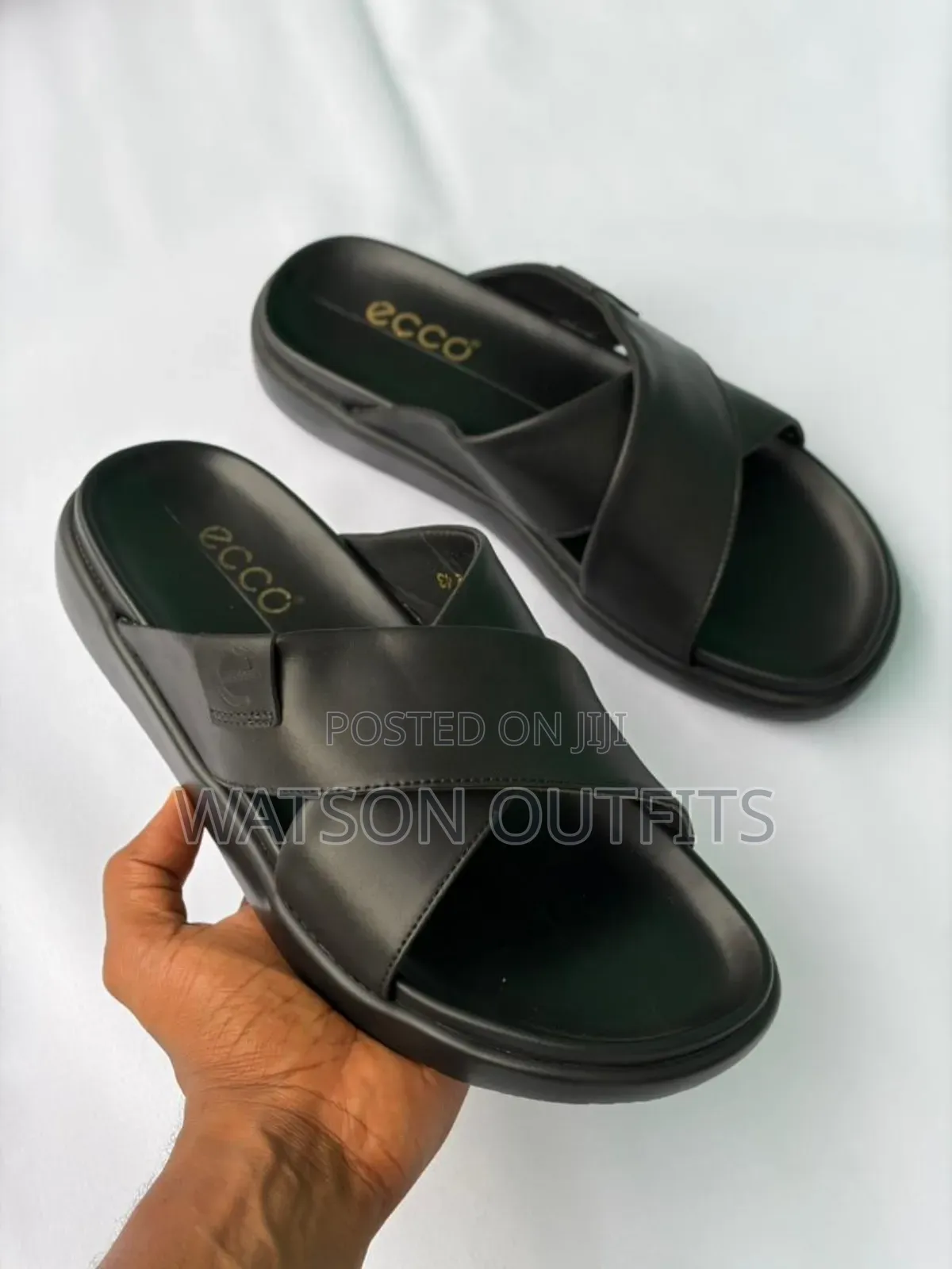 Men's New and Original Leather Sandals Ecco Brand Typically Royal