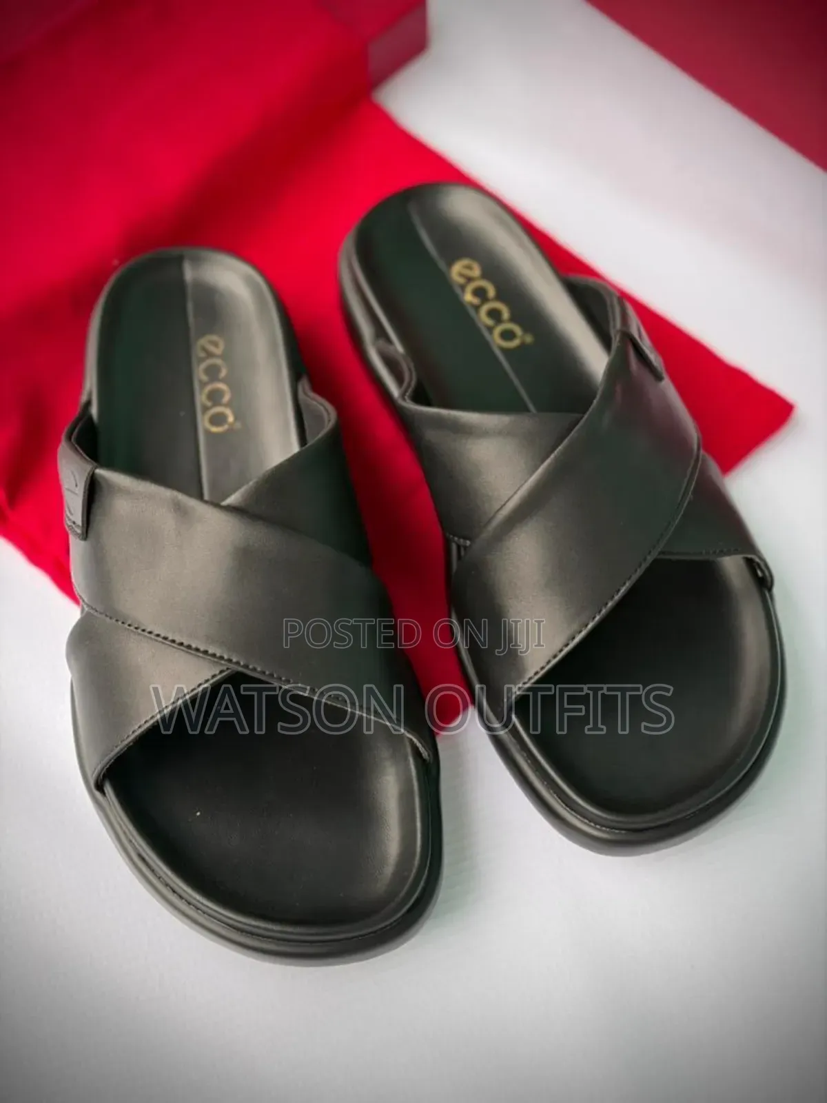 Men's New and Original Leather Sandals Ecco Brand Typically Royal