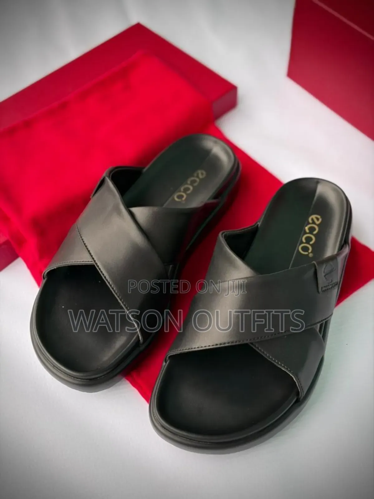 Men's New and Original Leather Sandals Ecco Brand Typically Royal