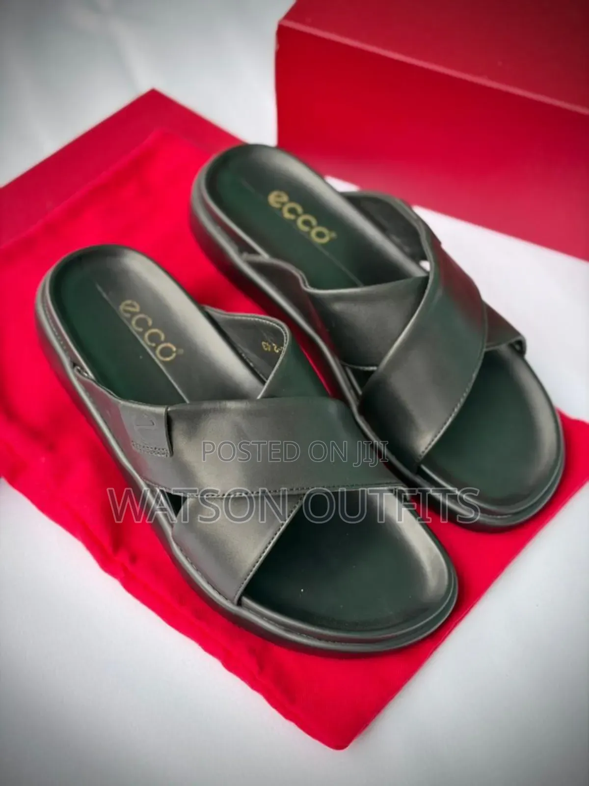 Men's New and Original Leather Sandals Ecco Brand Typically Royal