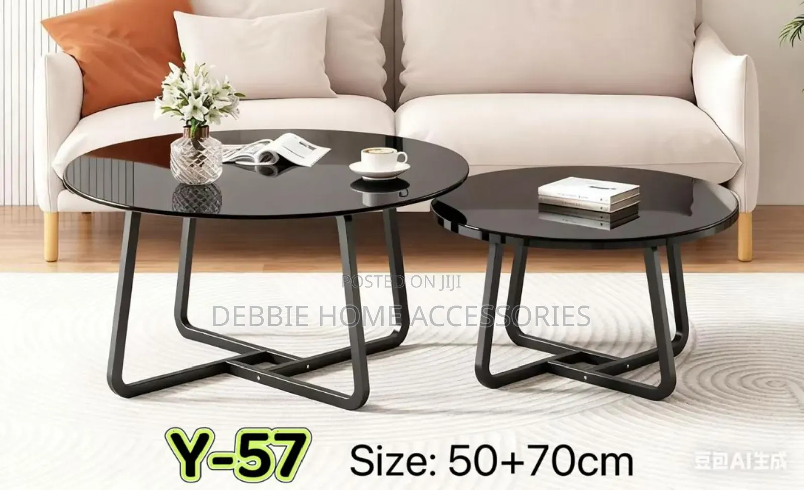 Nesting Coffee Tables Y- 57 Size ( 50+70)Cm