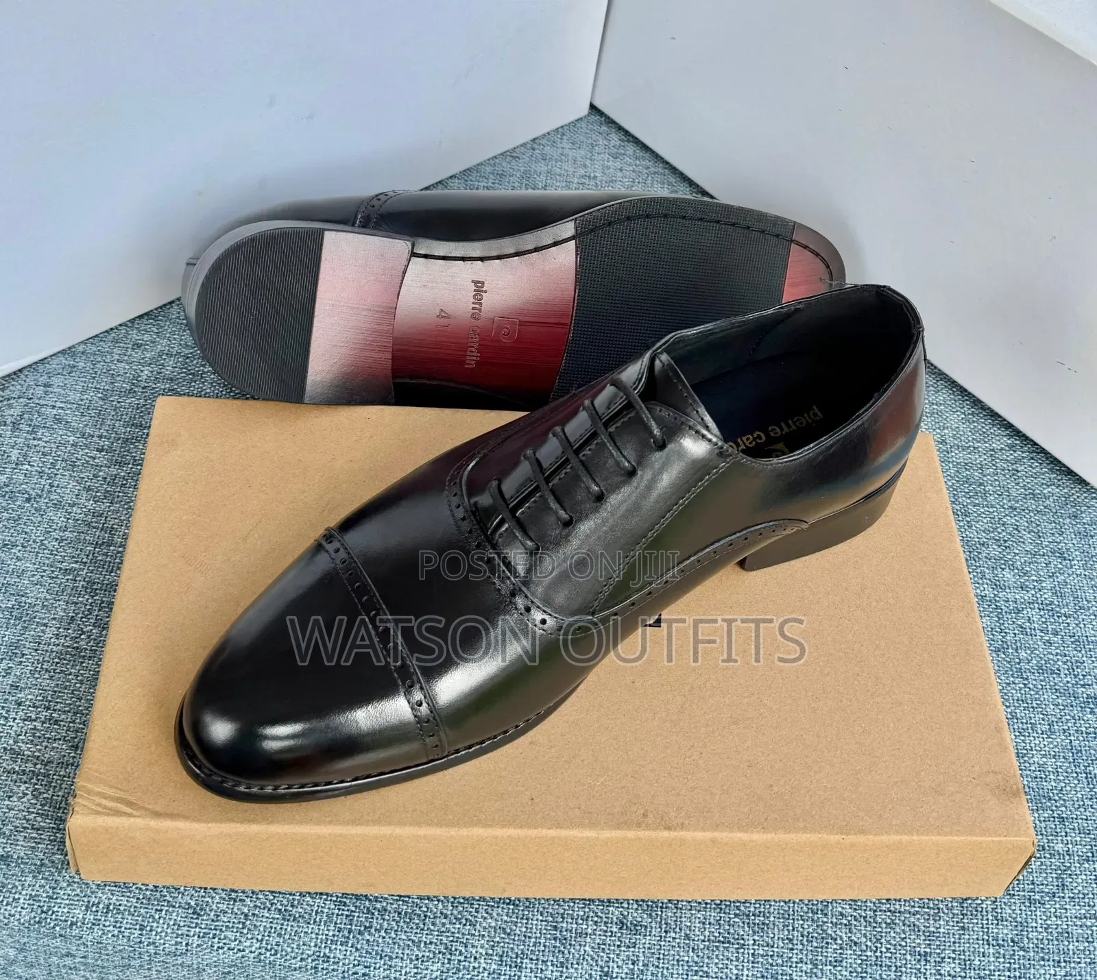 Piere Cardin Brand European Origin Men's Original Leather Shoes