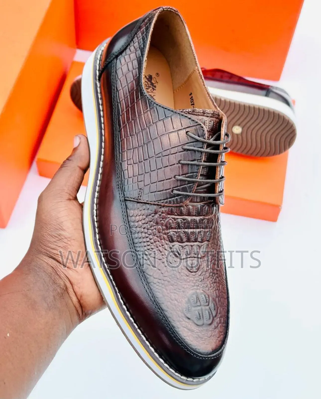 Men's Leather Mocca or Shoes Anax Brand Materials Classic