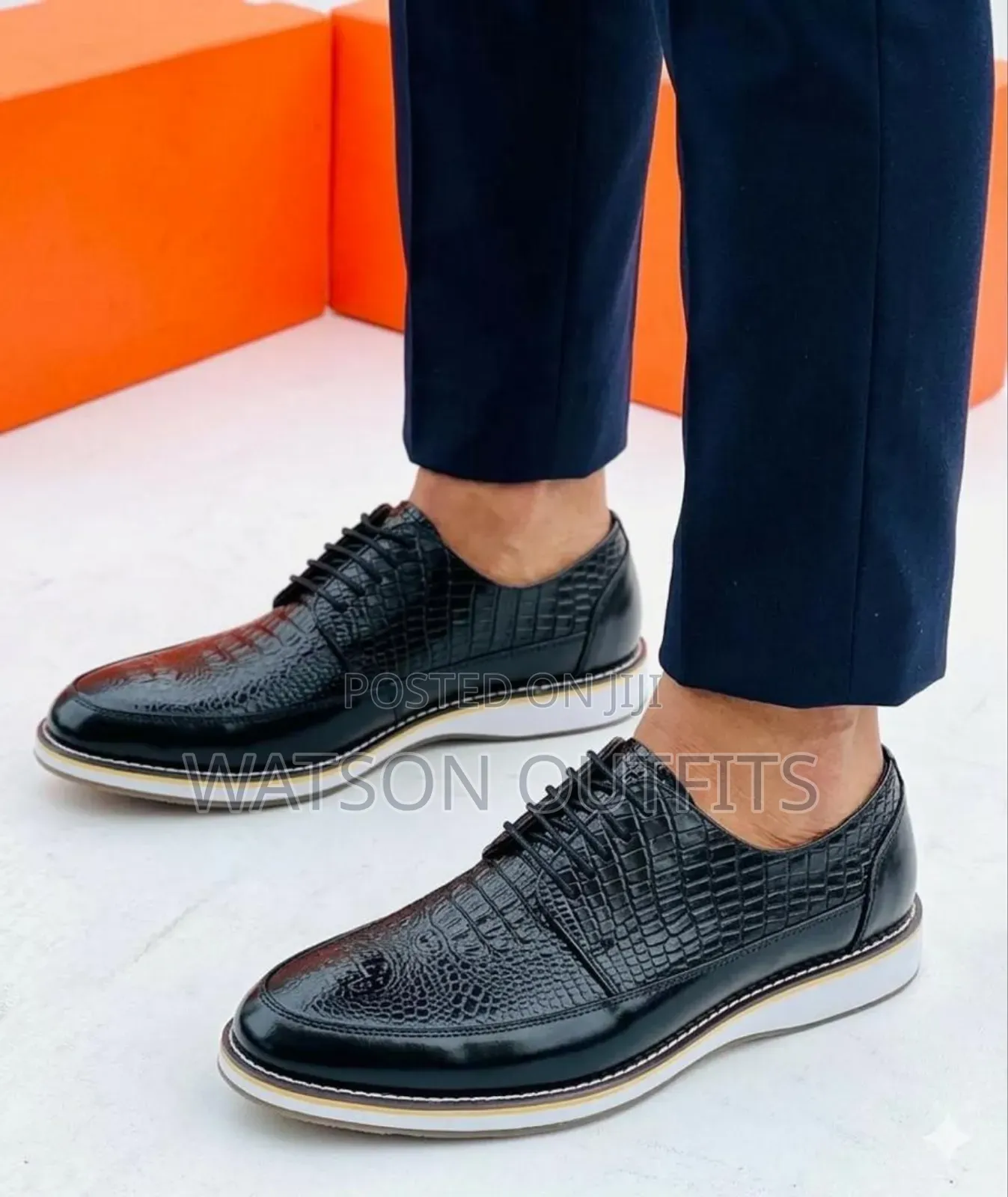Men's Leather Mocca or Shoes Anax Brand Materials Classic