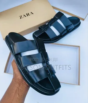 Men's Leather Sandals Zara Brand Materials Original and Quality