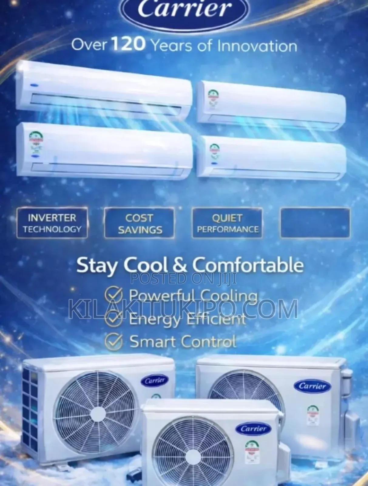 Made in Thailand 1200btu Carrier QHG Midwall Split Unit Airconditioner