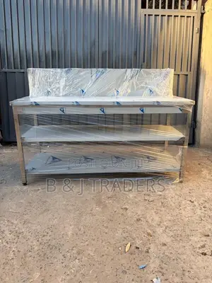 Stainless Steel Working Table With Double Shelf – Heavy Duty