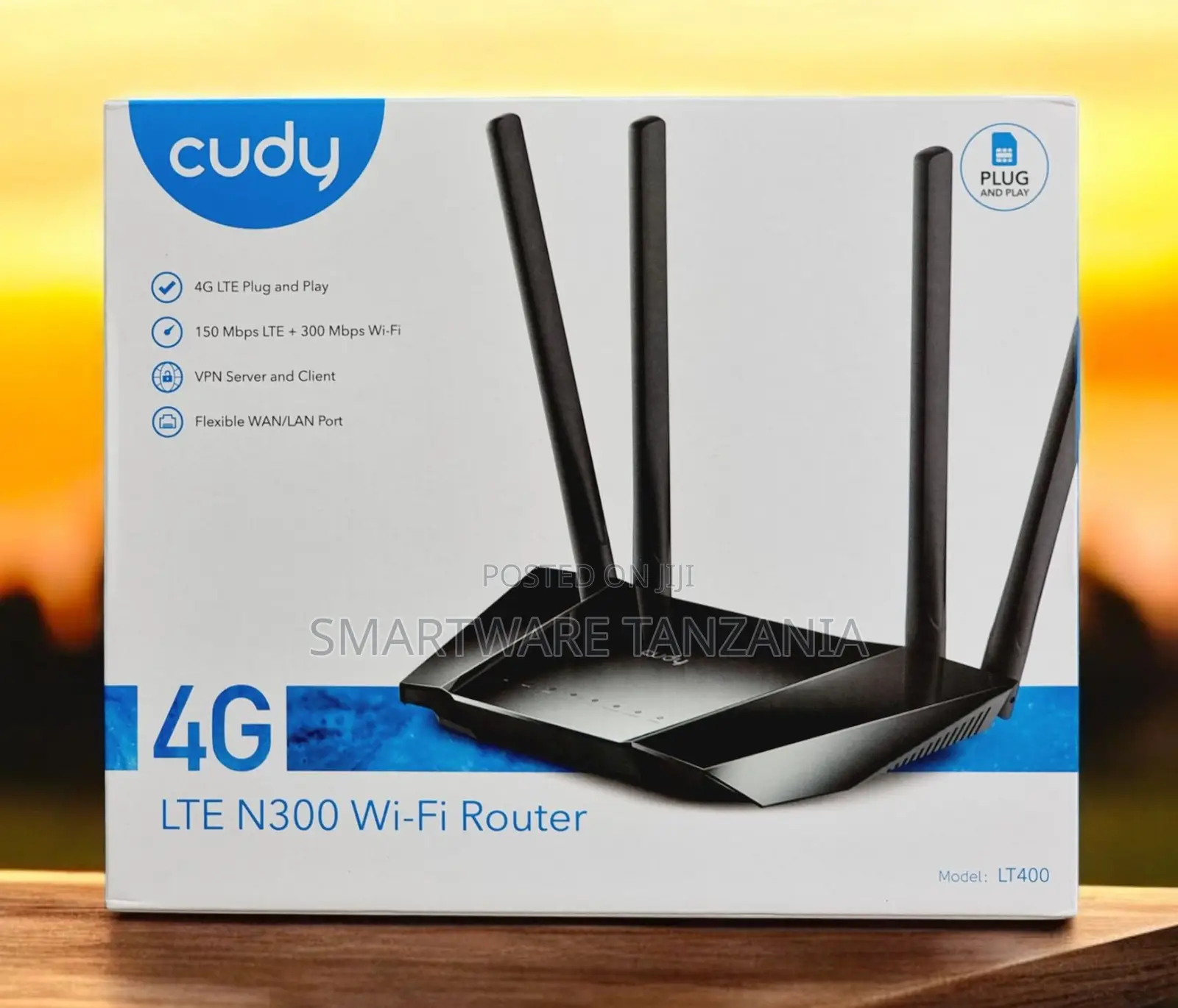 Cudy Lt400 4g Lte N300 Wi-Fi Router Sim Plug and Play