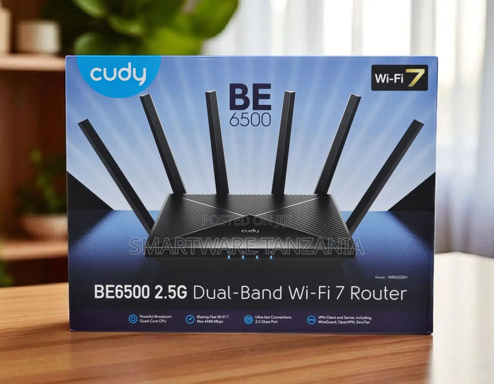 Cudy Wr6500h Be6500 Wi-Fi 7 Router 2.5g Port VPN Wireguard
