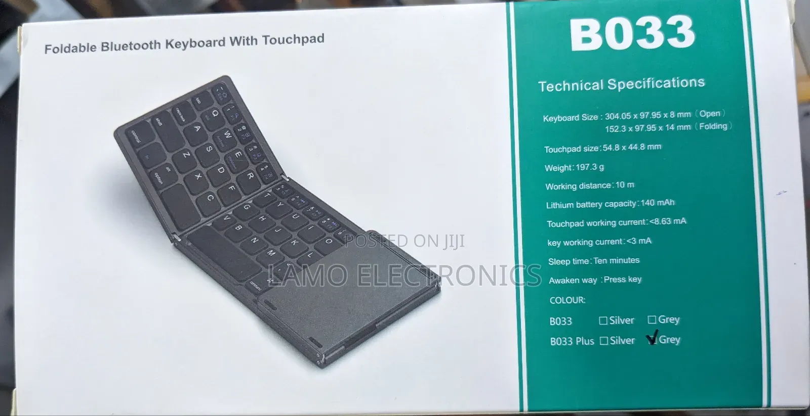Foldable B033 Bluetooth Keyboard With Touchpad