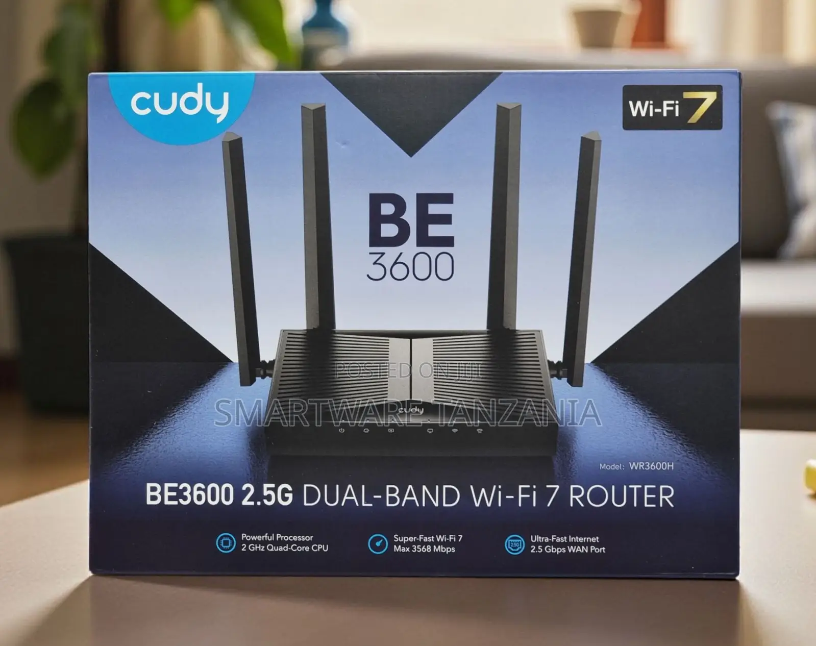 Cudy Wr3600h Be3600 2.5g Dual-Band Wi-Fi 7 Router