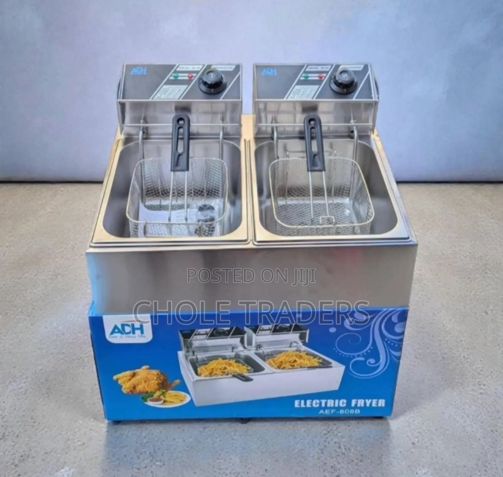 12l Adh Electric Double Deep Fryer