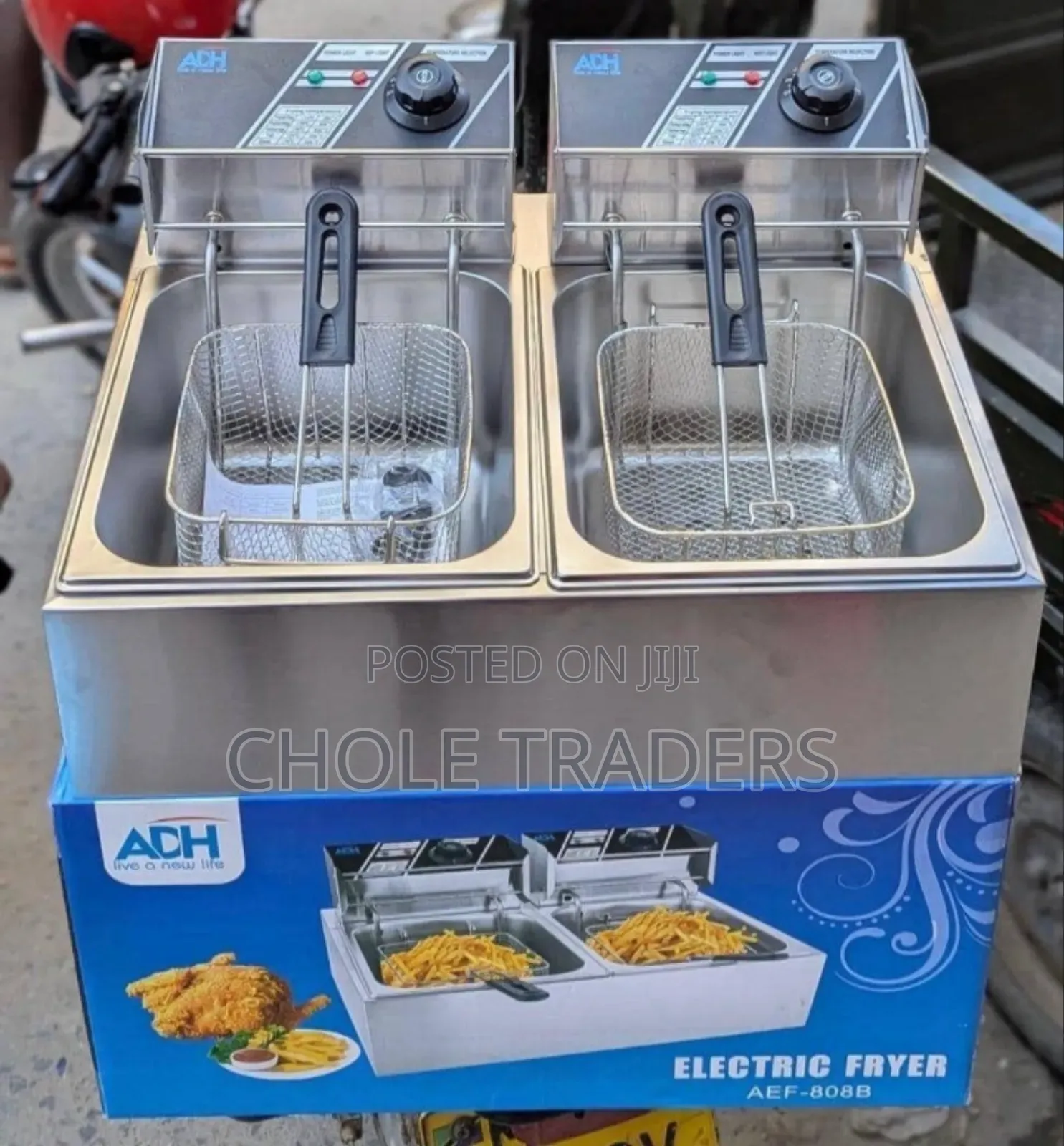 12l Adh Electric Double Deep Fryer