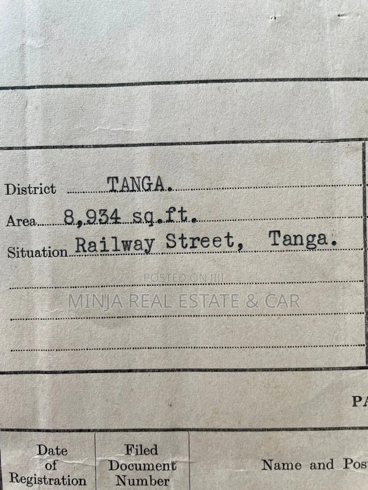 Commercial Property Is for Sale in Tanga Town Near Railway Station.