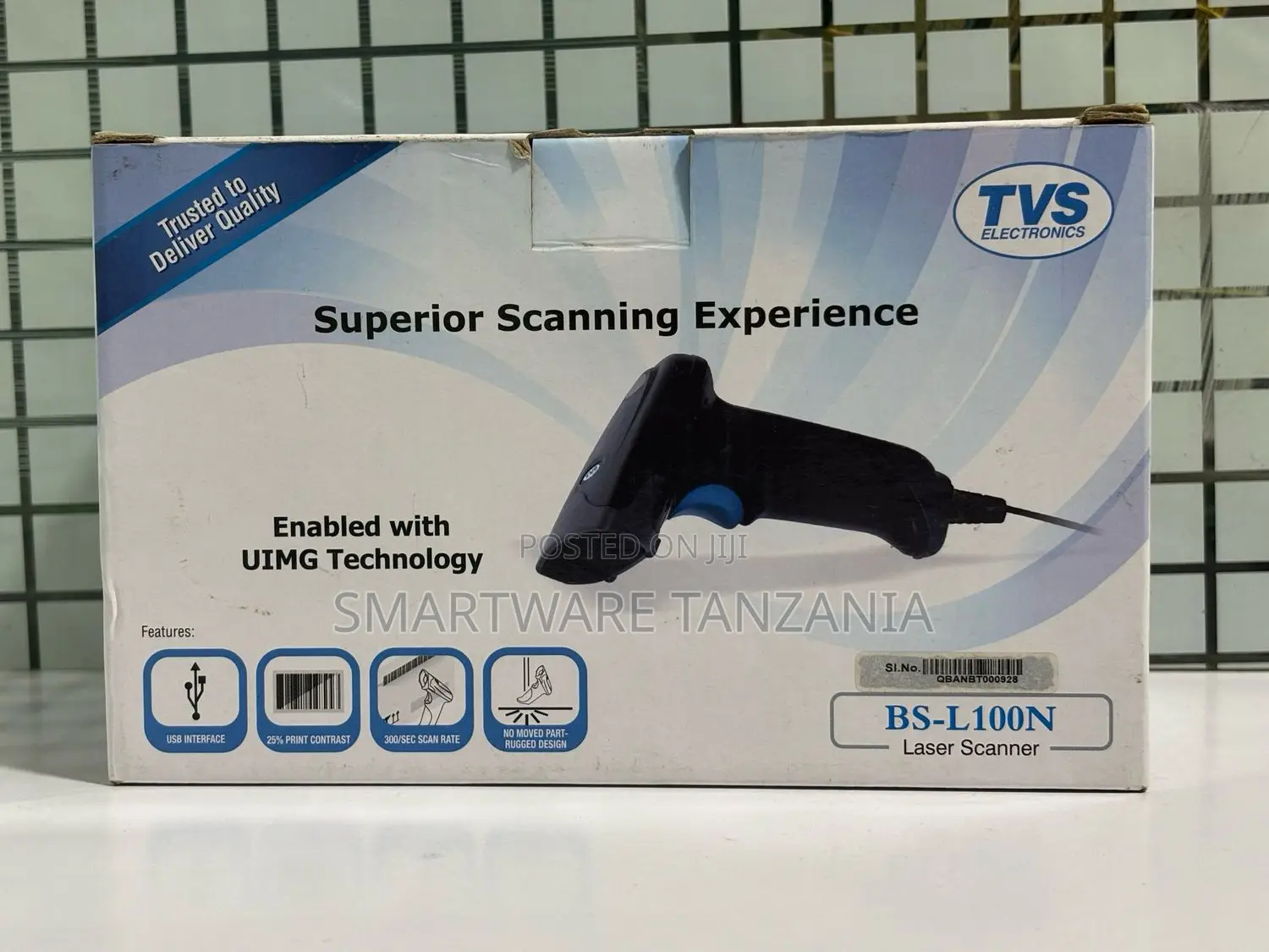 TVS Electronics Bs-L100n Usb Laser Scanner Uimg 300/Sec