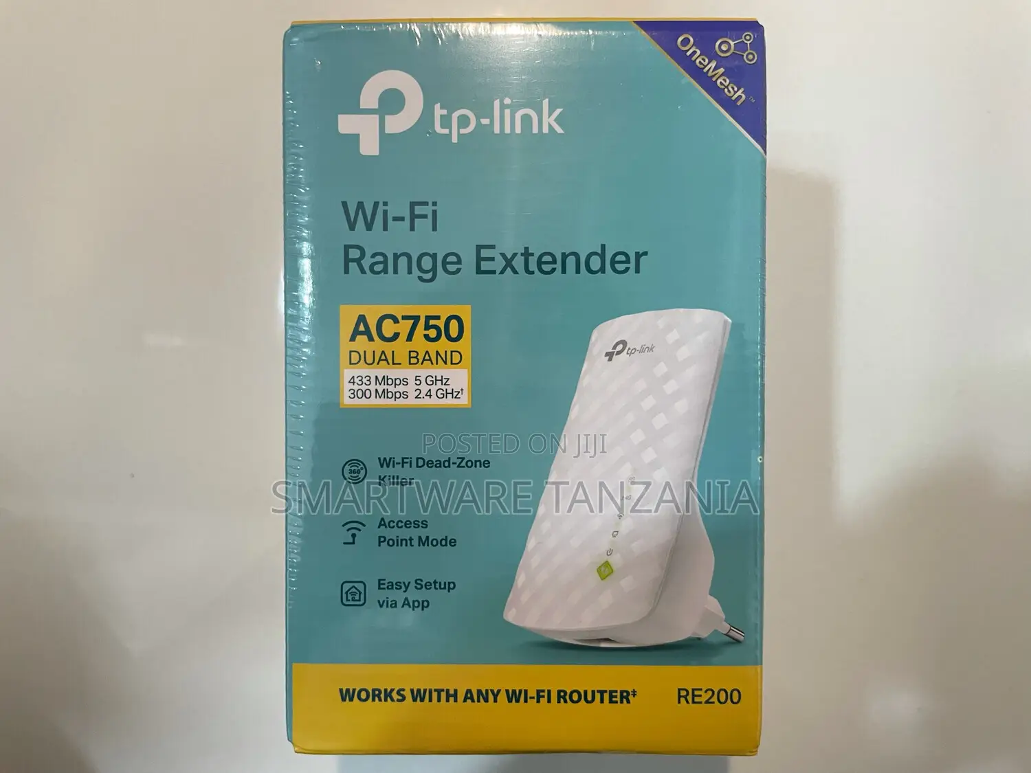Tp-Link Re200 Ac750 Dual Band Onemesh Wi-Fi Range Ext.