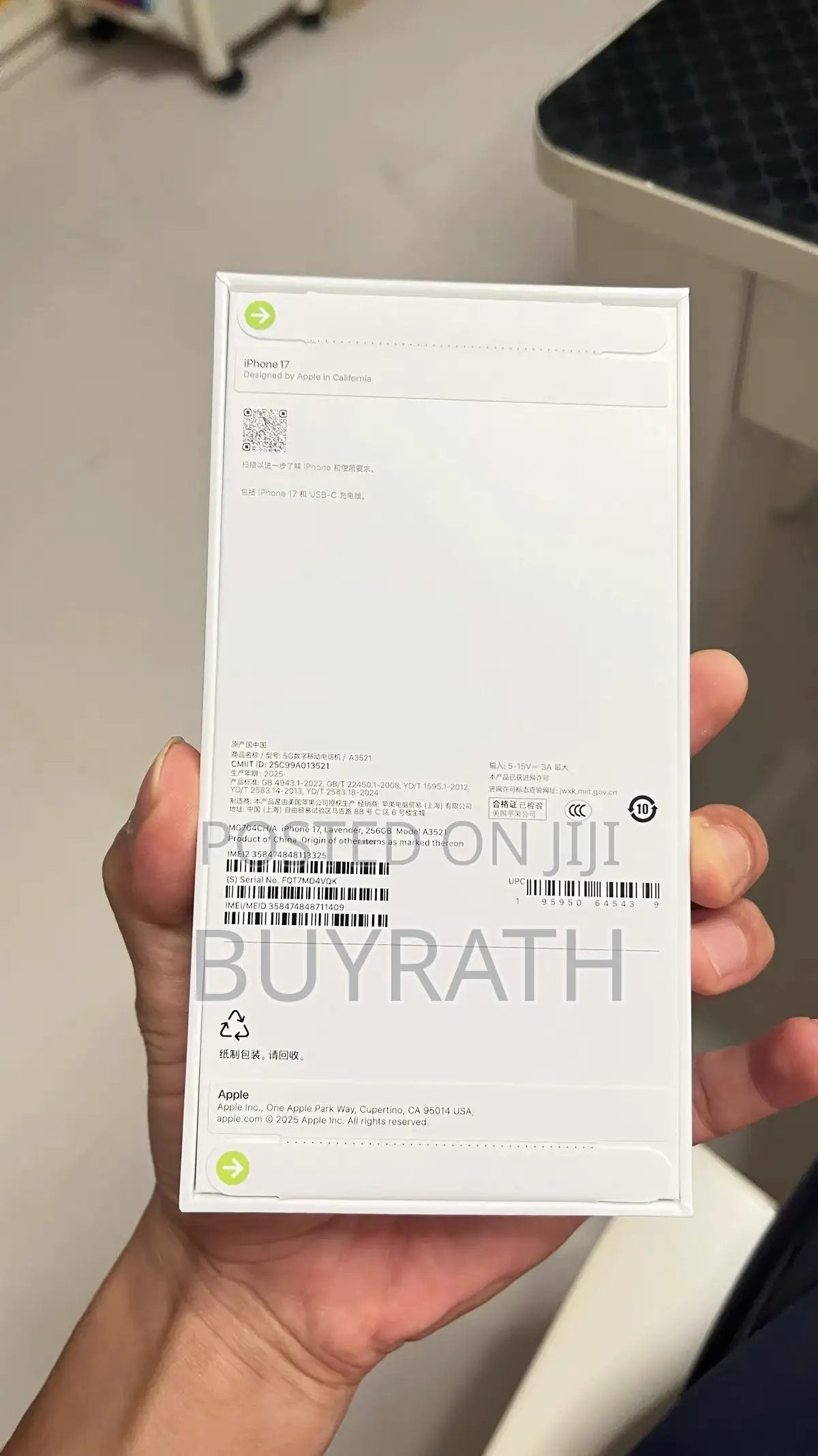 New Apple iPhone 17 256 GB White