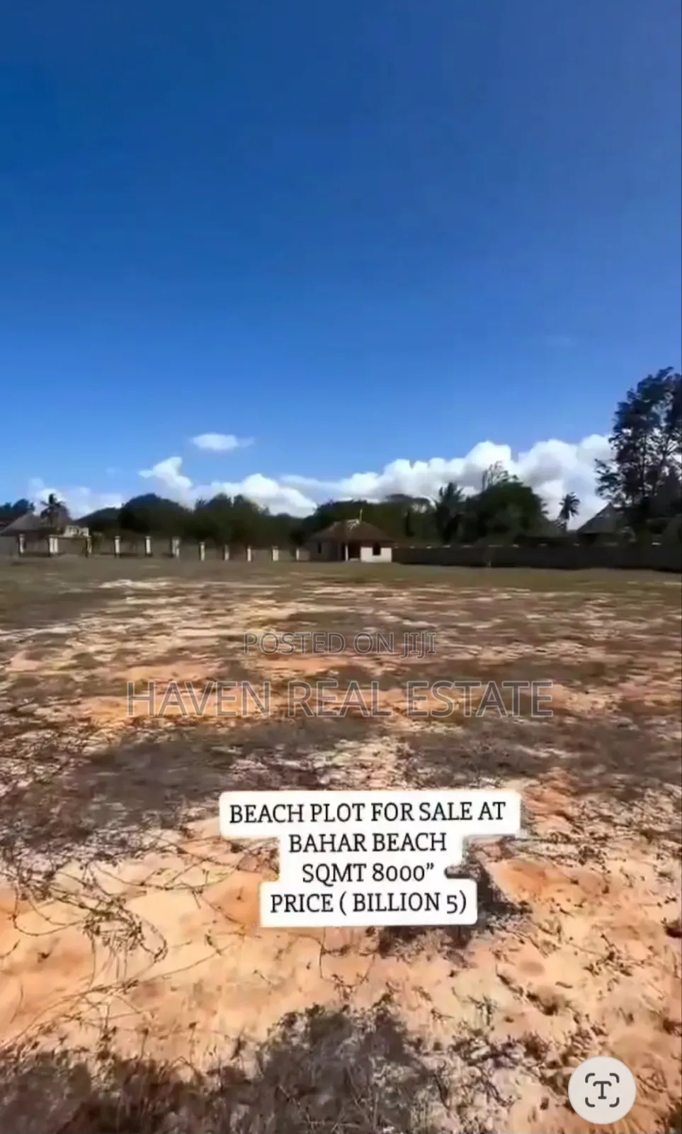 Beach Plot for Sale at Bahari Beach