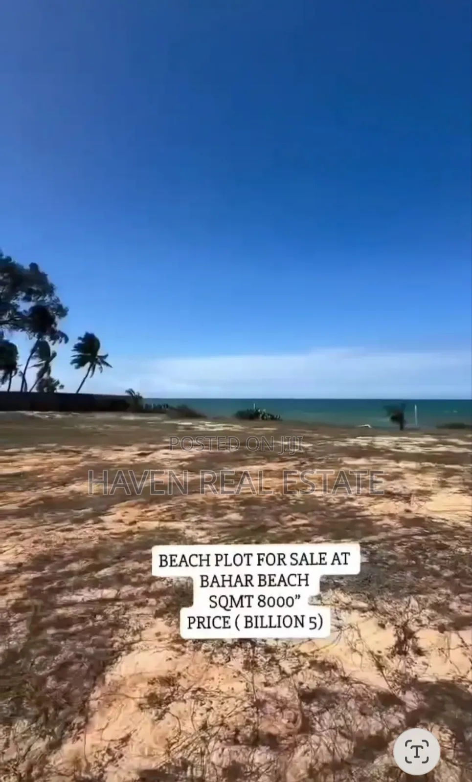 Beach Plot for Sale at Bahari Beach