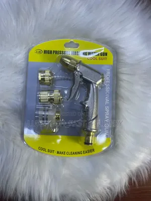 Heavy-Duty Metal Garden Hose Spray Gun and Brass Quick Connector Set
