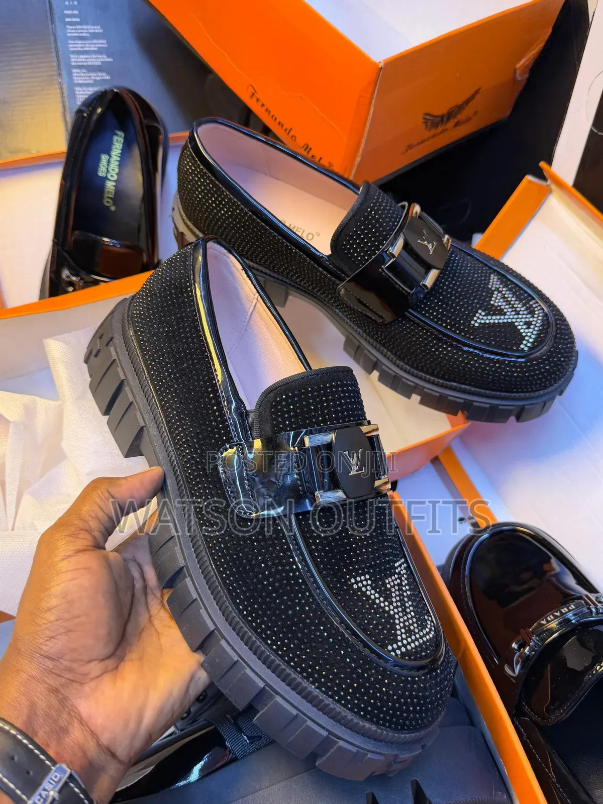 Men's Leather Shoes Lv and Prada Brand Typically Fit for Graduation