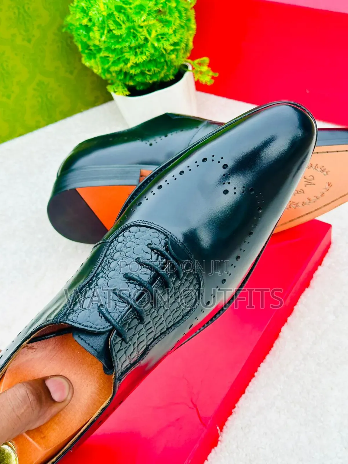 Men's Leather Shoes Mario Alborino Brand New Italy Made