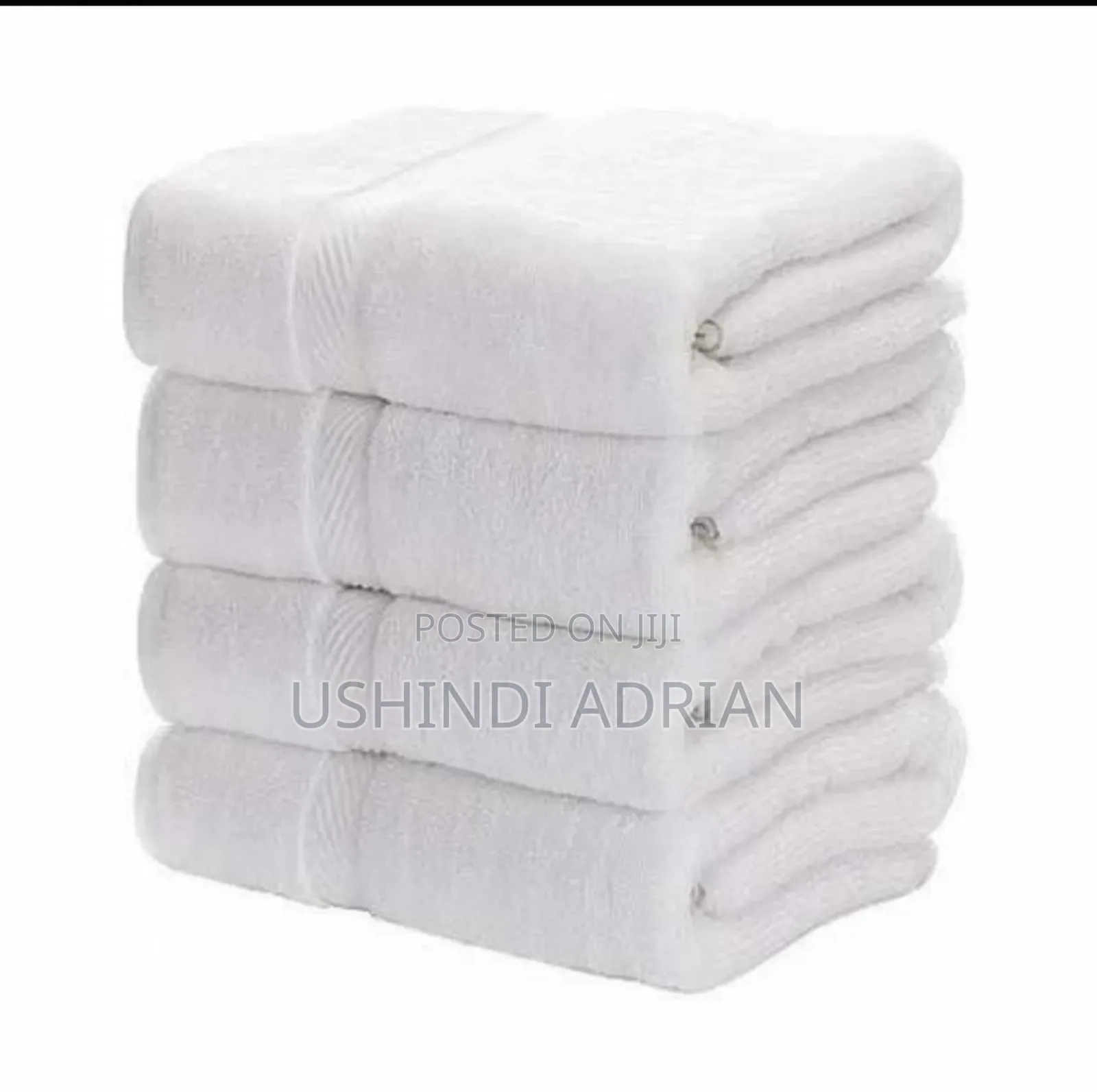 Taulo Nyeupe–Nzuri Na Imara Size: 60×120 Cm Bei: TSH 50,000