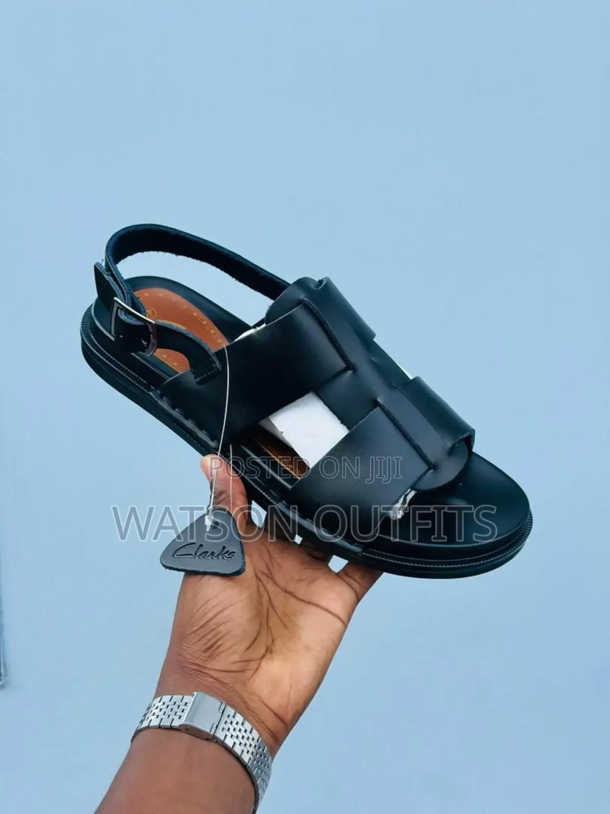 Men's Leather Sandals Materials Quality Assured Clarks Brand
