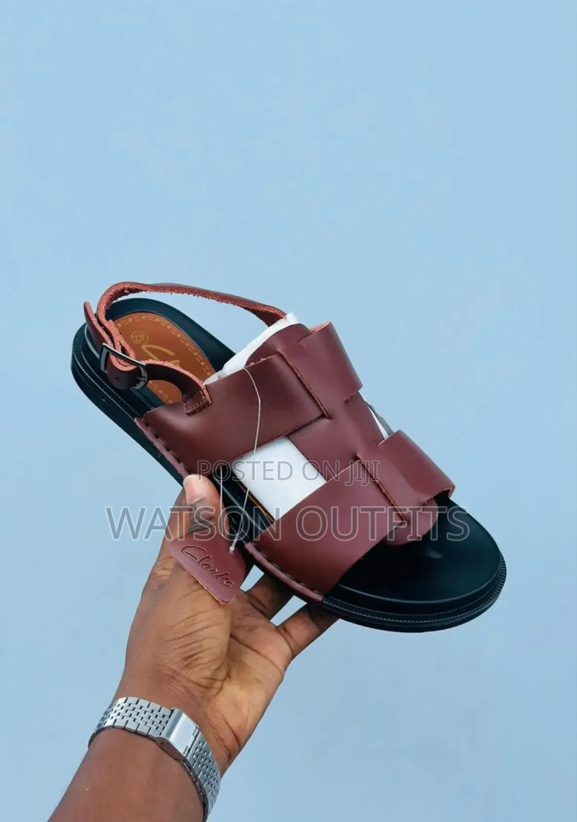 Men's Leather Sandals Materials Quality Assured Clarks Brand