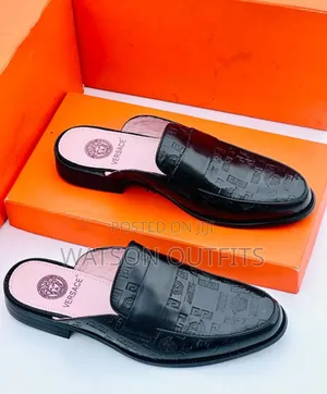 Men's Leather Mules New and Original Versace Brand