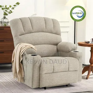 Chenille Fabric Power Lift Recliner Chair.