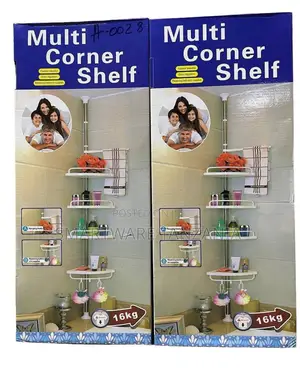 Multi Corner Shelf 4-Tier Bathroom Adjustable Pole 16kg