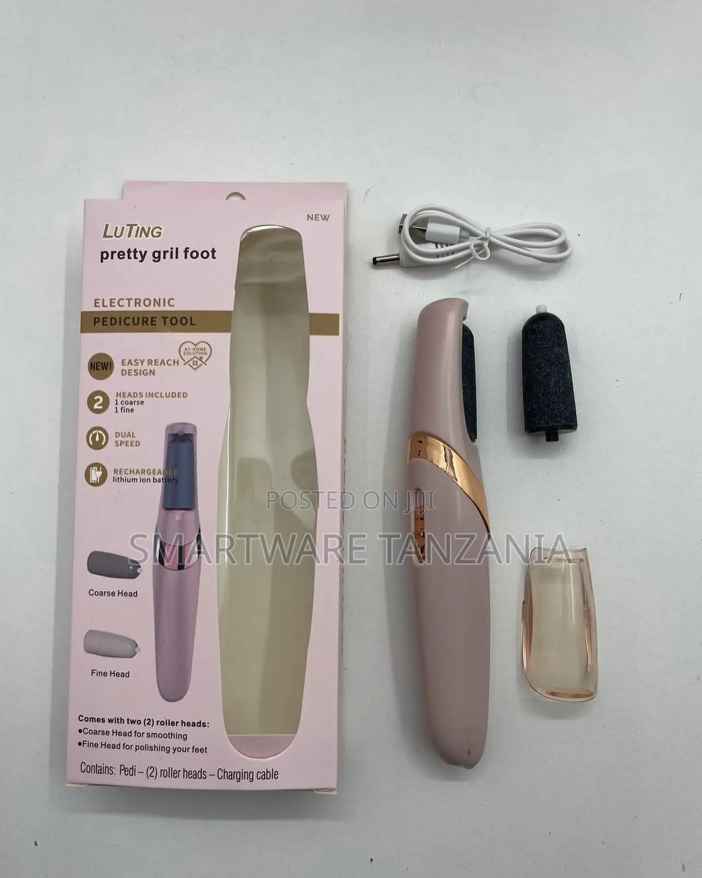 Luting Pretty Gril Foot Pedicure Tool Rose Gold 2 Heads
