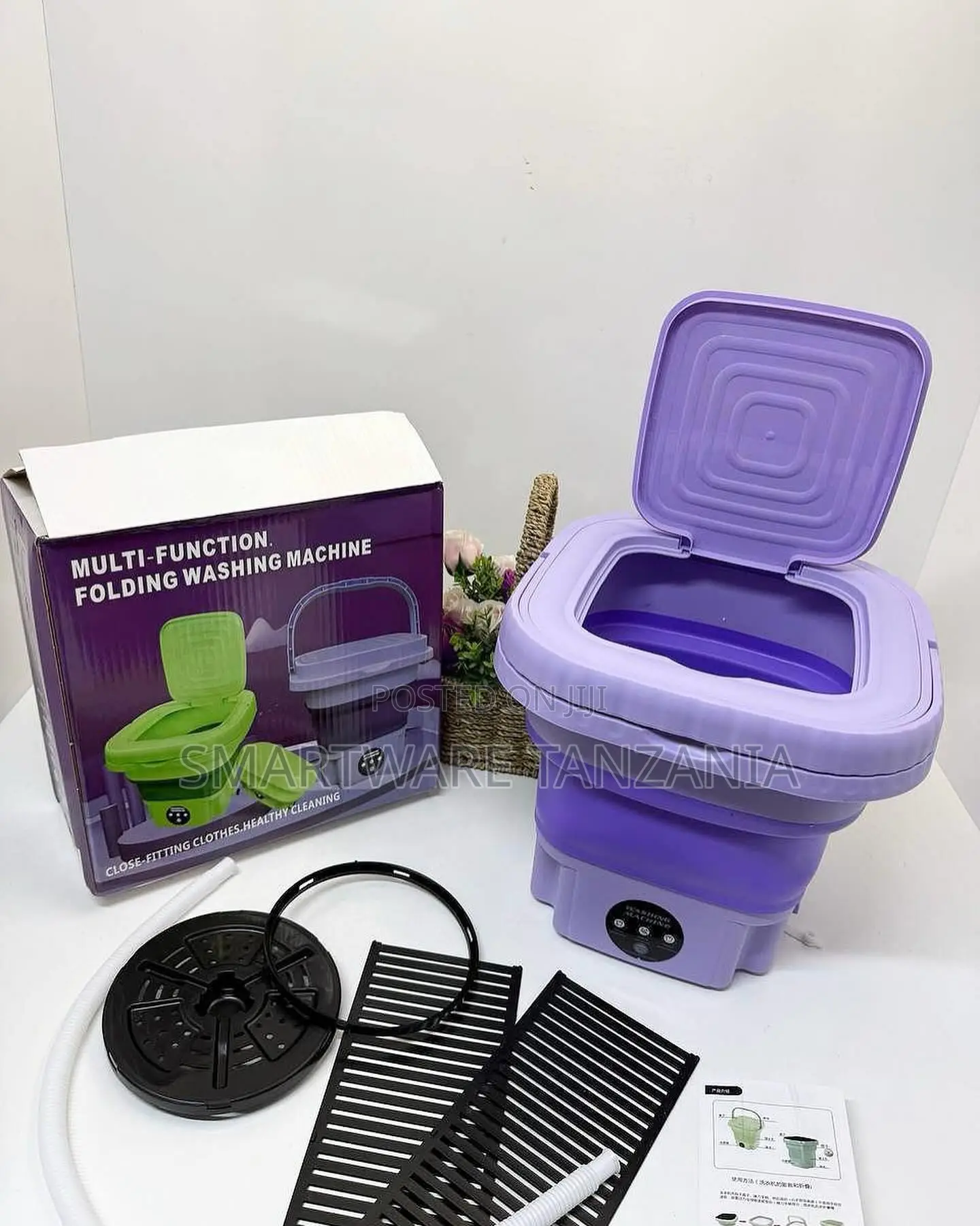 Multi-function Folding Washing Machine Mini Purple Portable