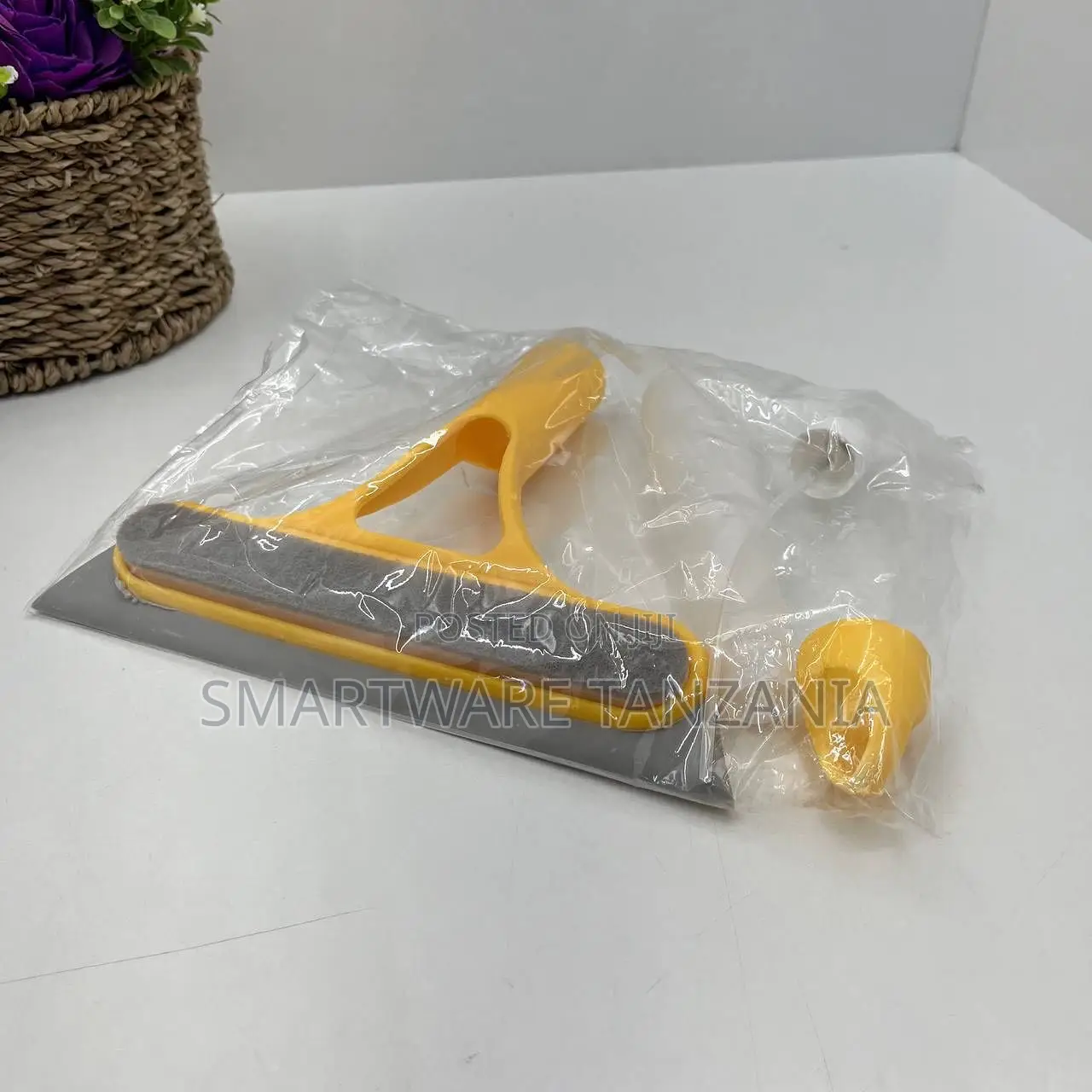 Yellow Window Squeegee With Spray Bottle Glass Wiper Tool