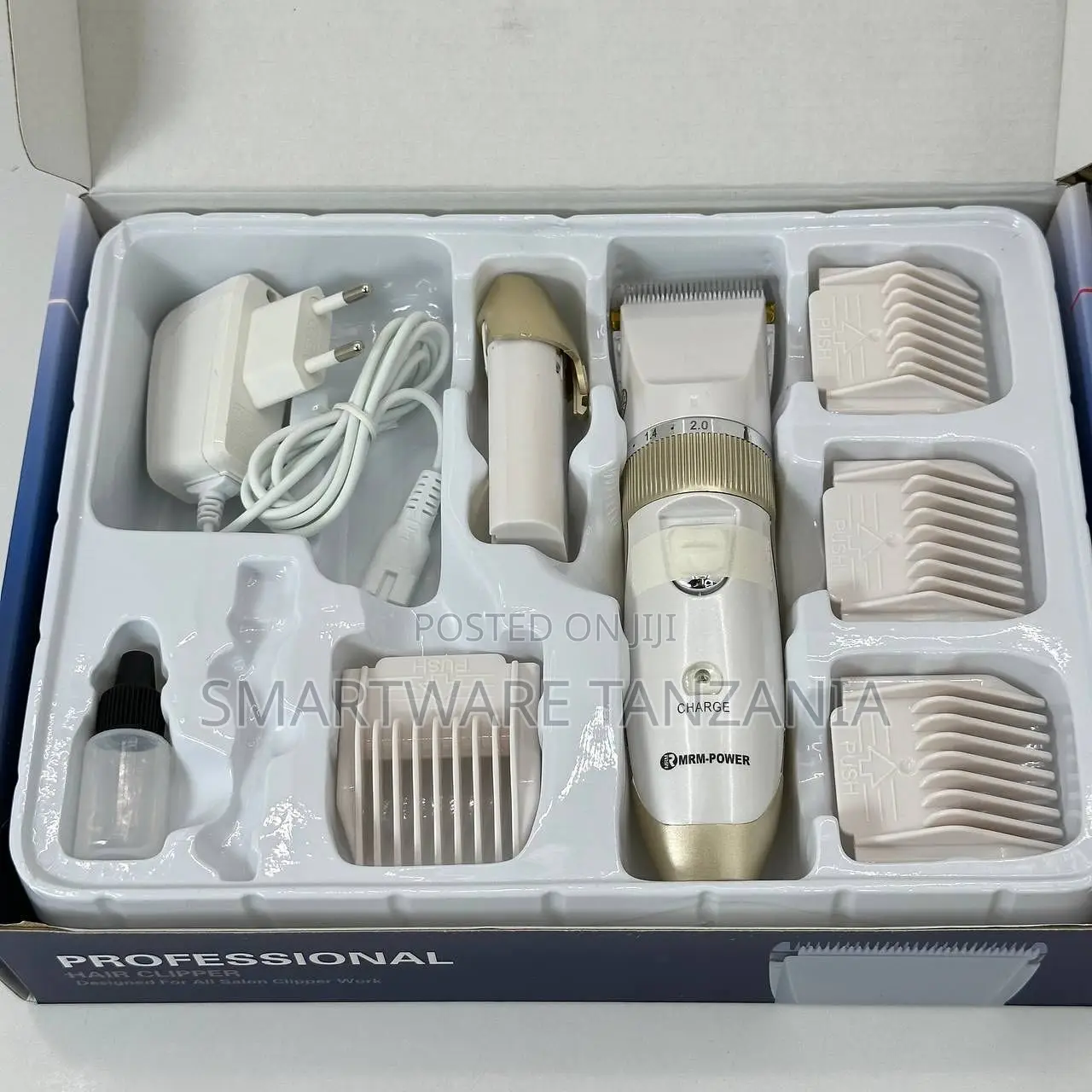 Mrm-power Professional Baby Hair Clipper 4 Combs Gold Rechargeable