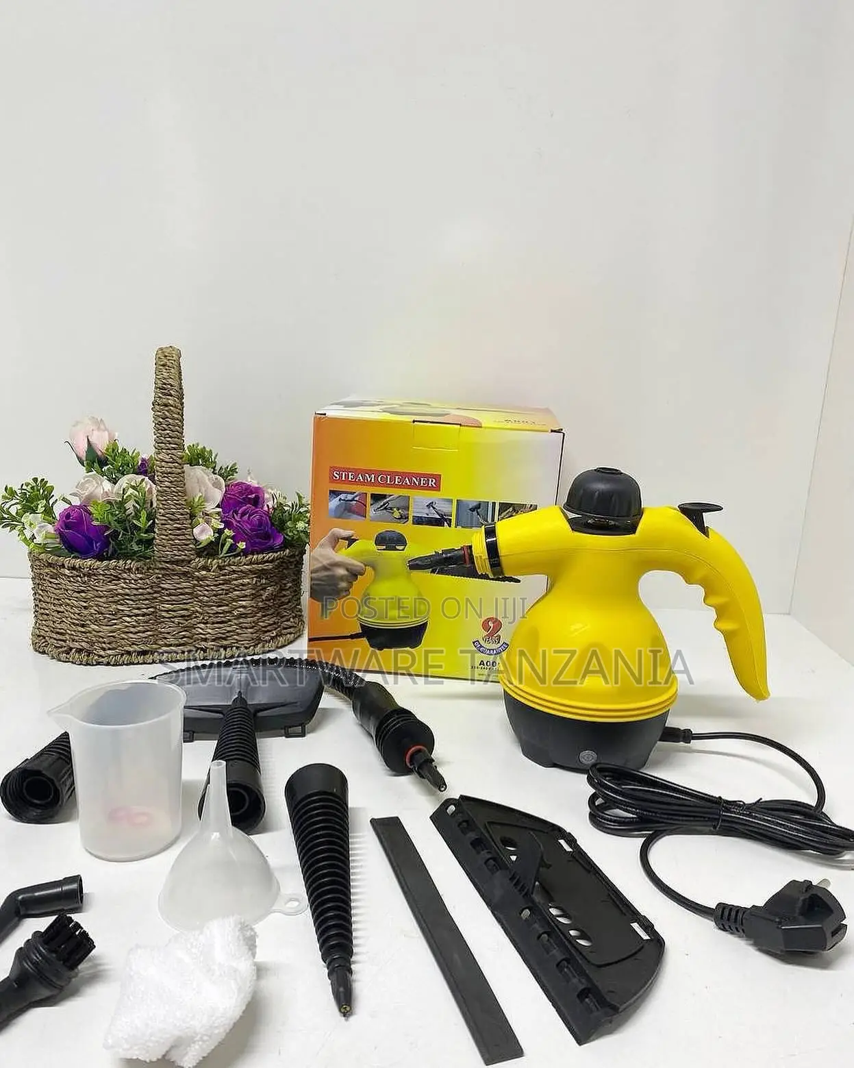 Handheld Steam Cleaner Multi Attachment Kit Yellow Black