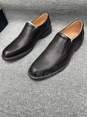 Men's Leather Shoes One Colour Nice Black Very Original
