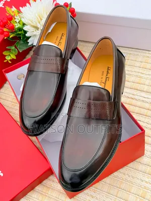 Salvatore Feragamo Brand Men's Genuine Leather Shoes Originally Nice