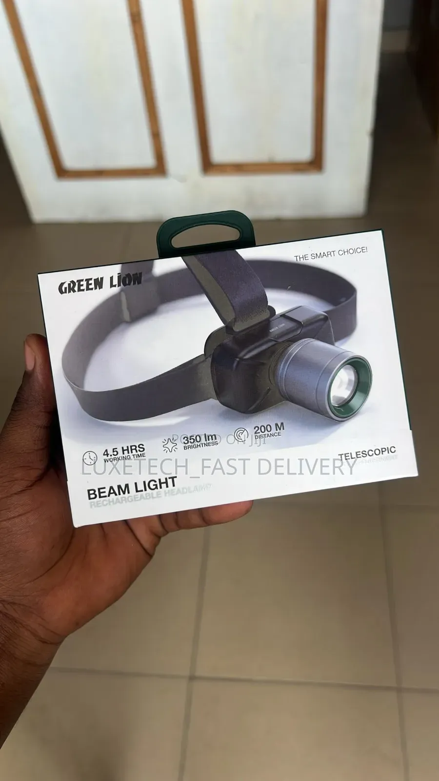 Green Lion Beam Light Rechargeable Headlamp