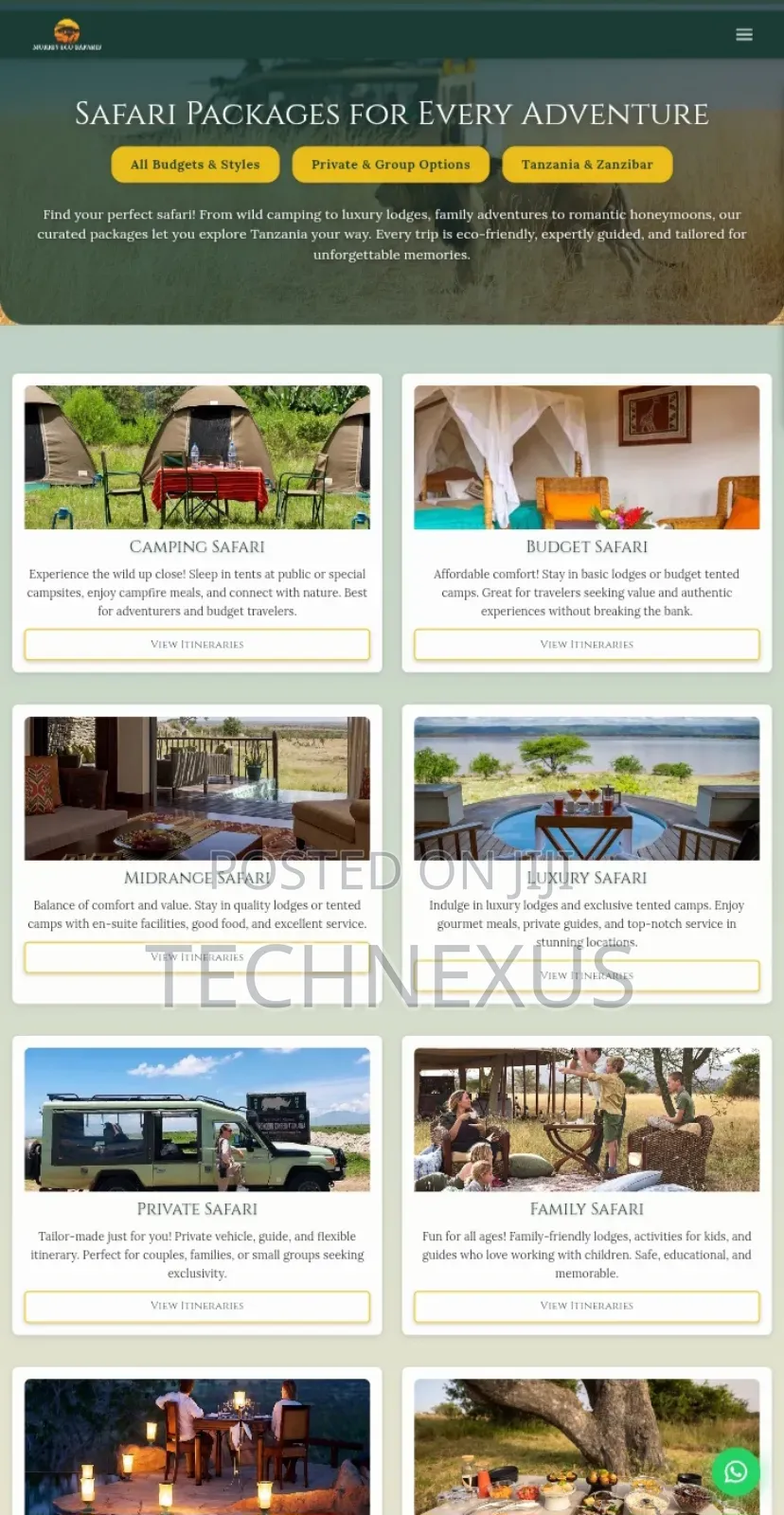 Build a Safari Travel Website – Affordable Fast