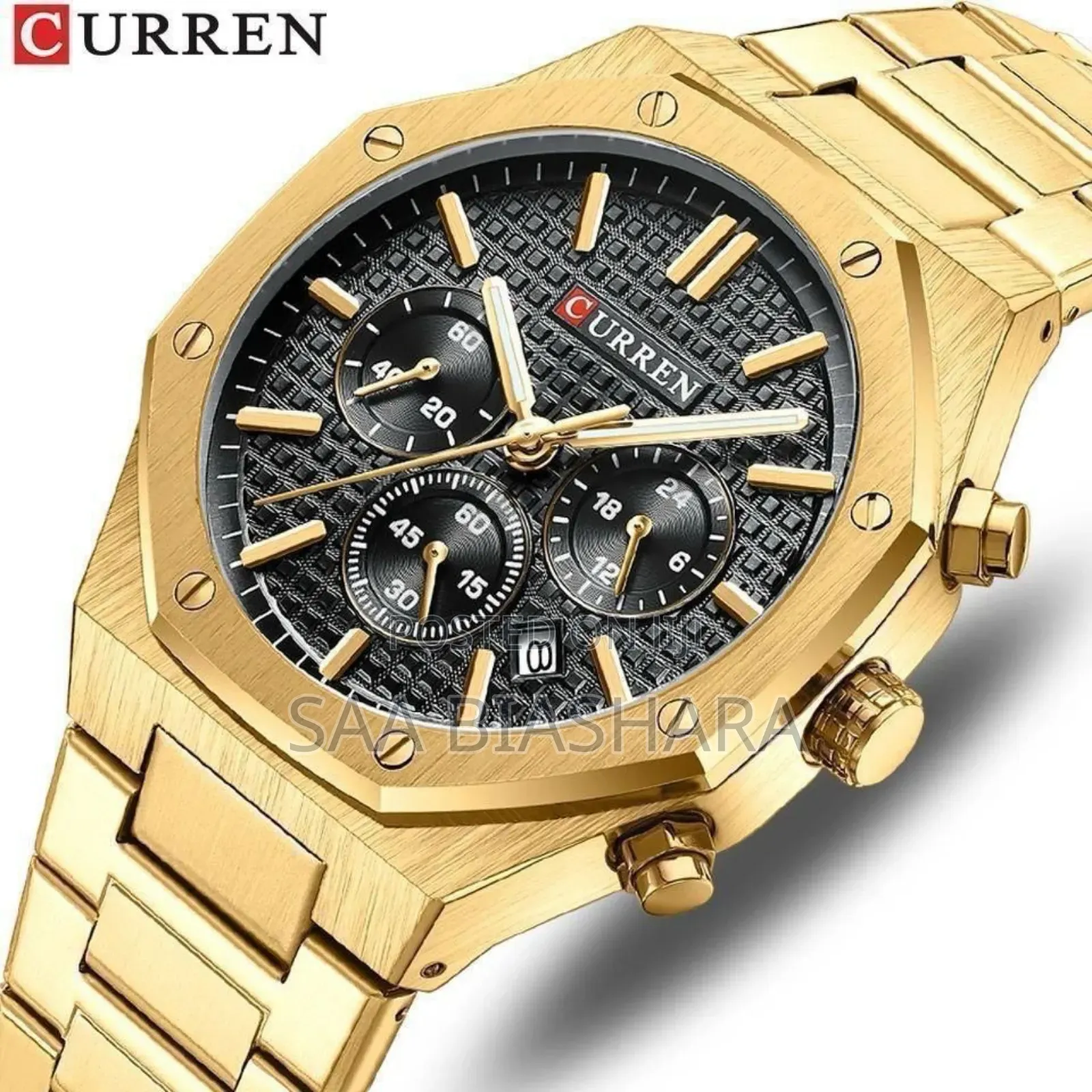New Curren 8440 Men's Watch Gold and Black