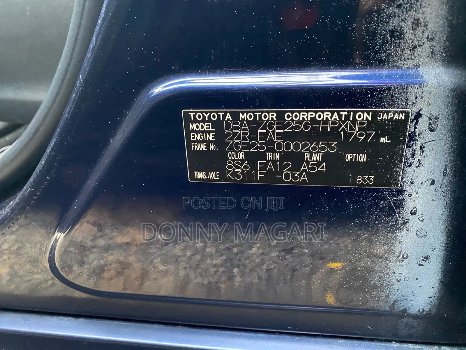 Toyota Wish 2012 Blue