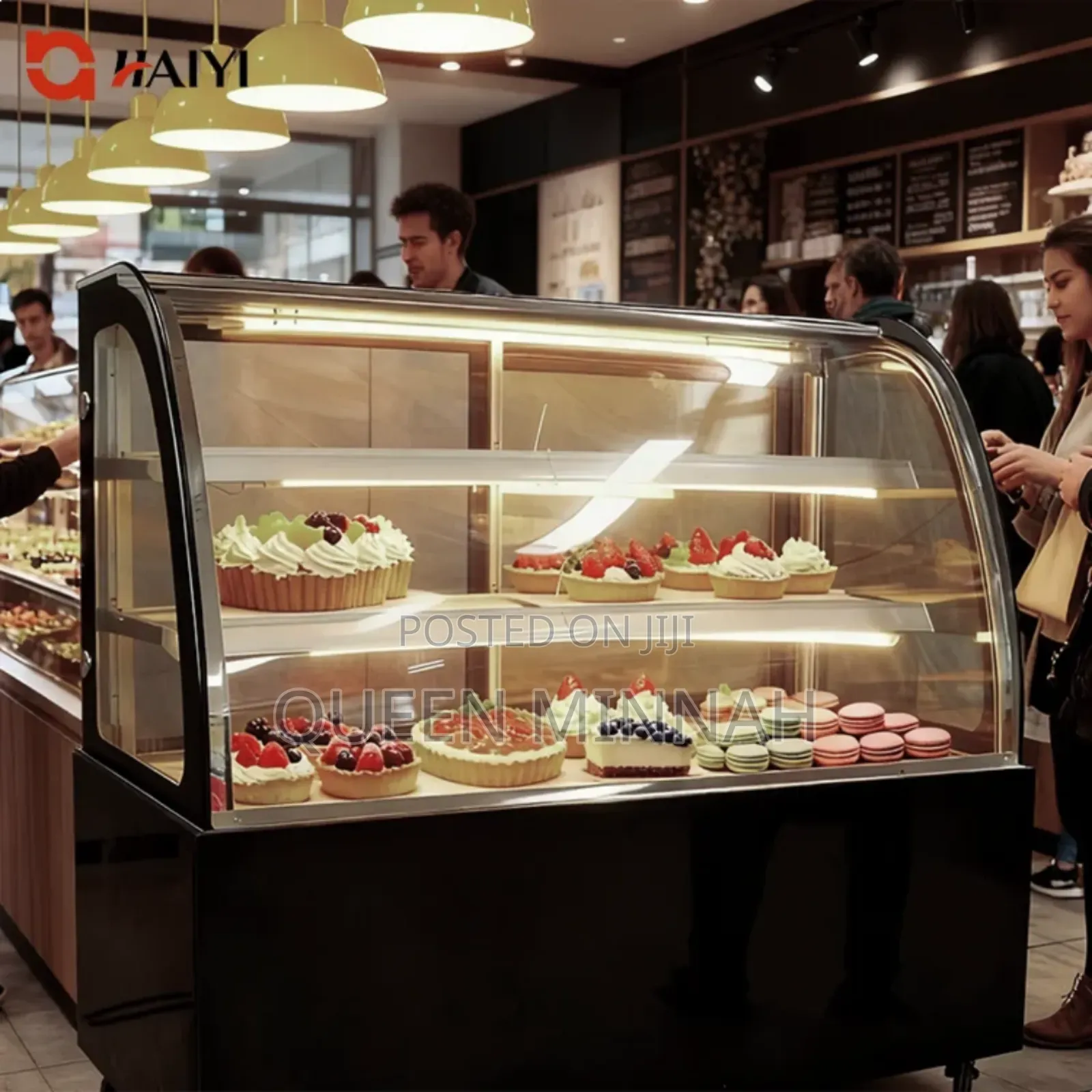 Cake Display Showcase Refrigerator With Air Cooling Stainless Steel