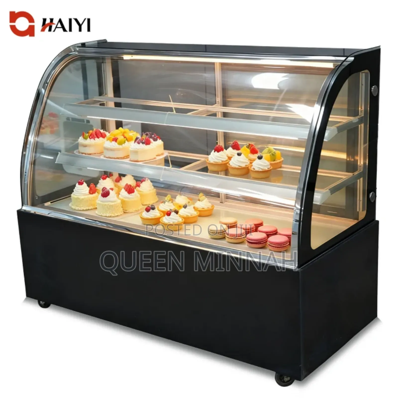 Cake Display Showcase Refrigerator With Air Cooling Stainless Steel