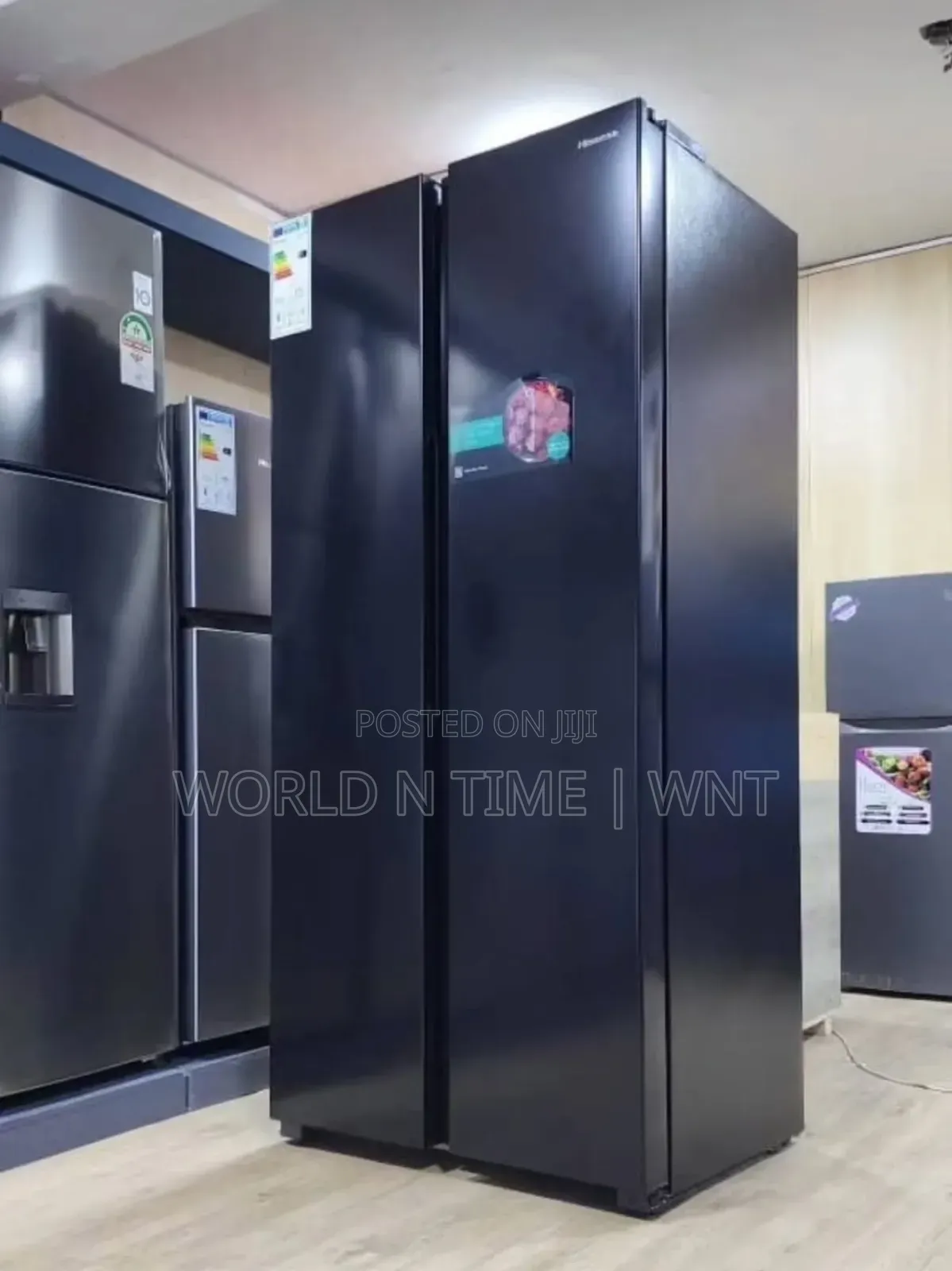 Hisense Fridge Rs3n428nab Side by Side 428 Litres No Frost Black