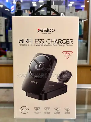 Yesido Ds27 3-in-1 Foldable Magnetic Wireless Charger 15w